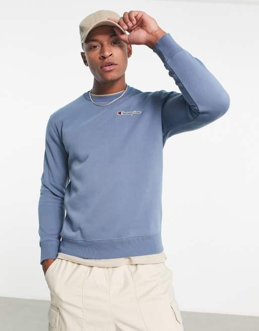 Blue champion store crewneck sweatshirt