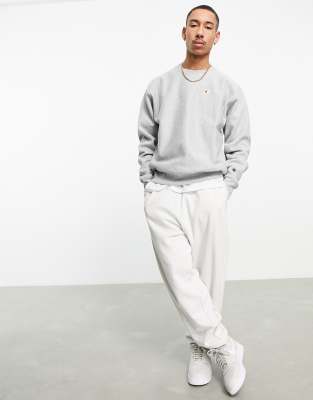 CHAMPION SMALL LOGO SWEATSHIRT IN GRAY-GREY,GF70Y06145 1IC