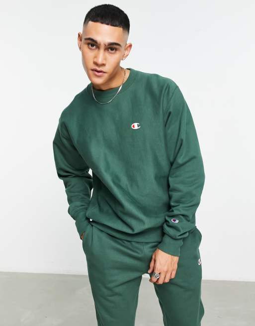 Champion sweater clearance dark green color