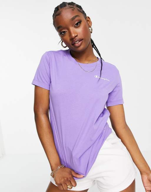 Champion t hot sale shirt purple