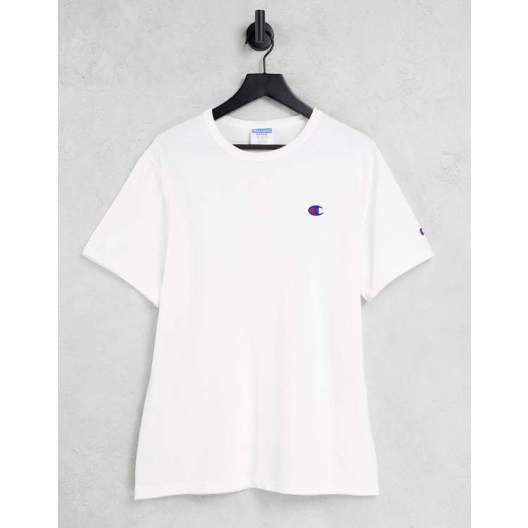 Champion small logo t shirt in white ASOS