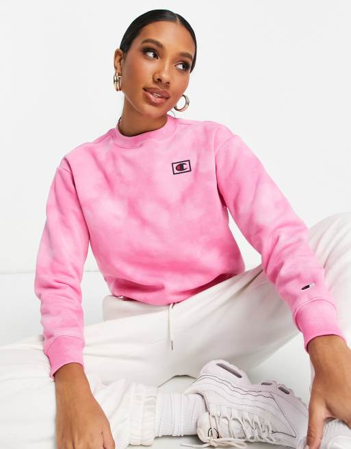 black and pink champion sweatshirt