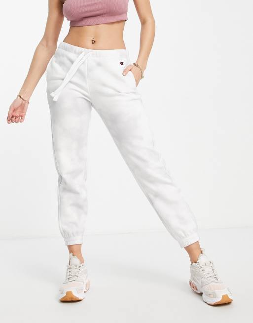 Champion small logo tie dye trackies in grey, 4 of 4