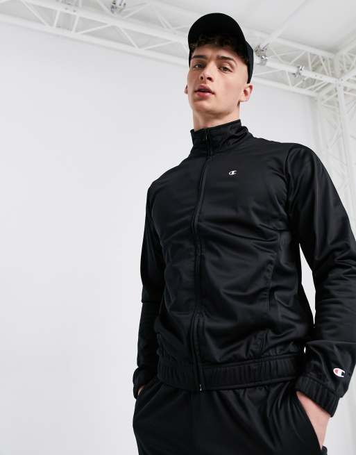 Champion sales tracksuit black