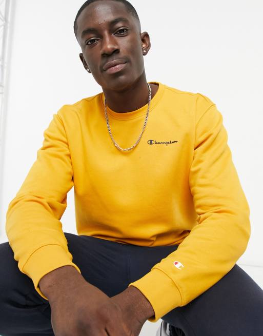 Yellow champion best sale crew neck sweatshirt