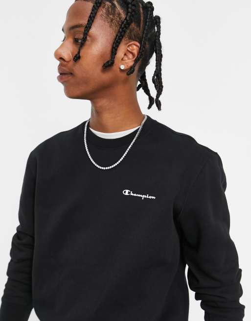 Champion small script logo sweatshirt black |