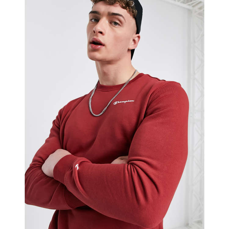 Champion crewneck cheap dark red