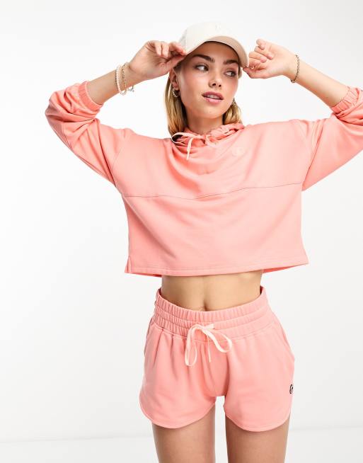 Orange champion cheap cropped hoodie