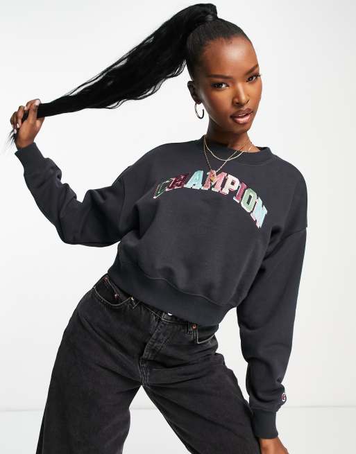 Champion - Sort firkantet sweatshirt