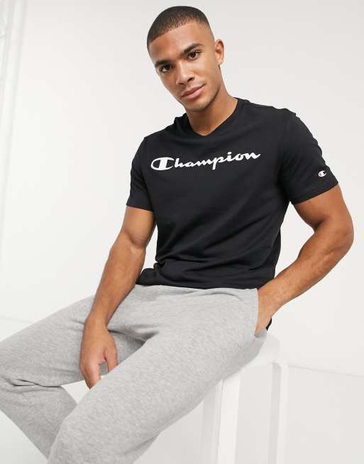 Champion - Sort T-shirt med stort logo