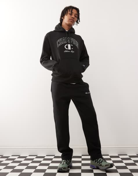 Champion straight leg joggers in black  
