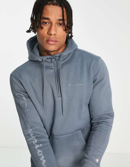 Champion sweat capuche petit logo Gris ASOS