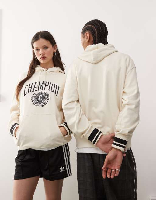 Champion - Sweat à capuche unisexe style université - Blanc  , 3 de 4