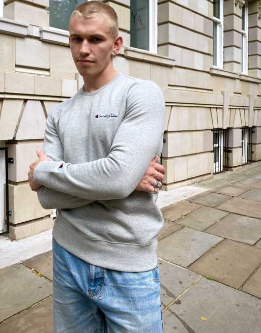 Champion - Sweat à petit logo - Gris