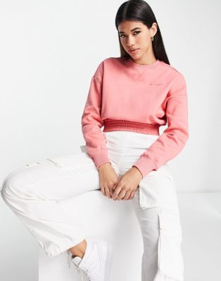 Champion cropped sweatshirt in pink - ASOS Price Checker