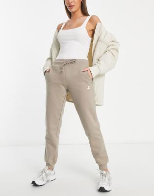 Champion sweatpants with logo in tan