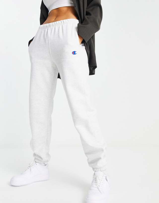 Champion sweatpants with logo in tan