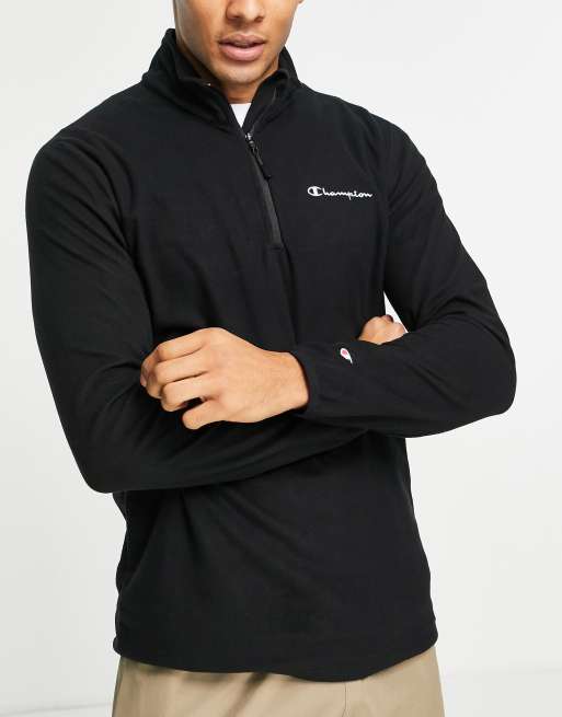 Champion Sweatshirt Van Polar Fleece Met Klein Logo En Halve Rits In