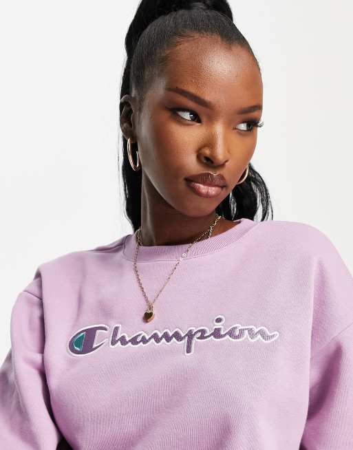 Light purple champion crewneck sale