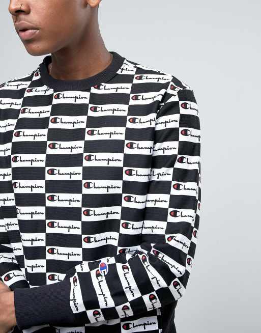 Champion checkered outlet sweatshirt