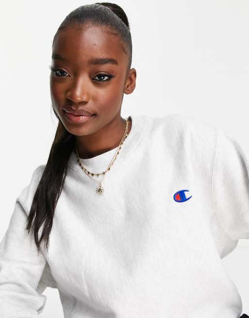 White champion 2024 crewneck womens