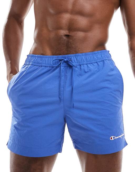 Champion swim shorts in blue ASOS