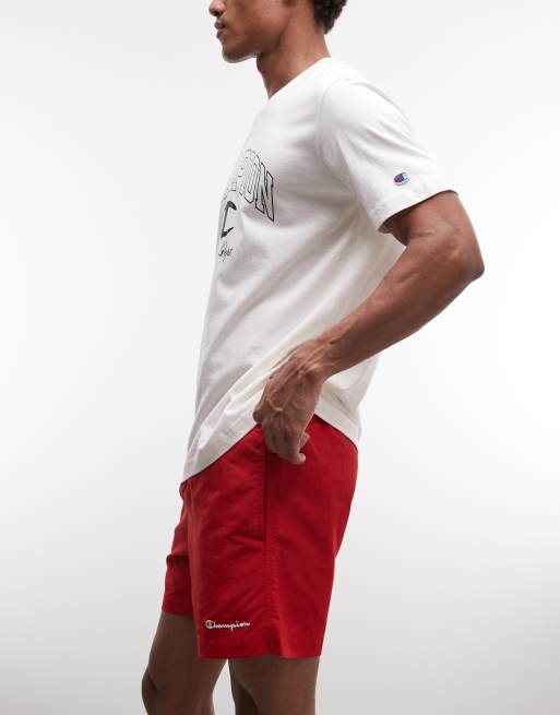 Champion swim shorts in red, 4 of 5