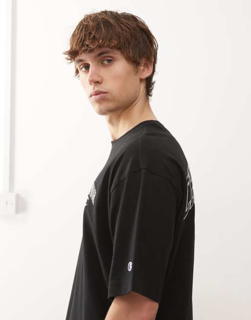 Champion T-shape t-shirt in black, 4 of 5