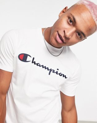 Champion large logo t-shirt in white - ASOS Price Checker