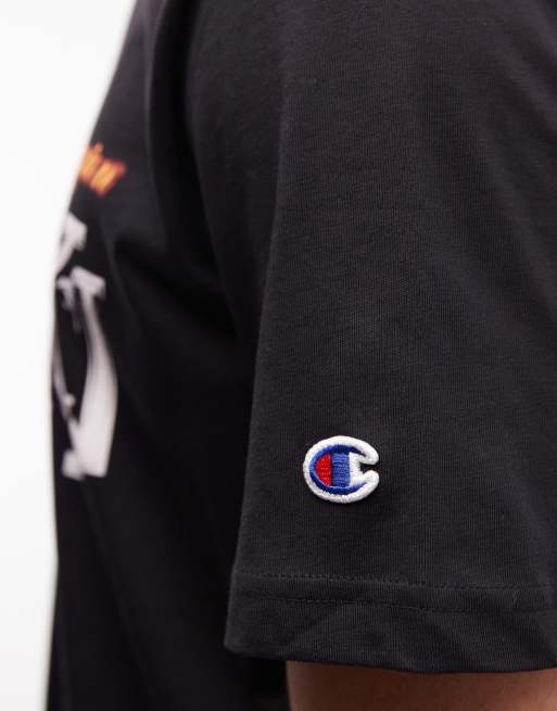 Champion - T-shirt à imprimé graphique au dos - Noir, 4 de 5