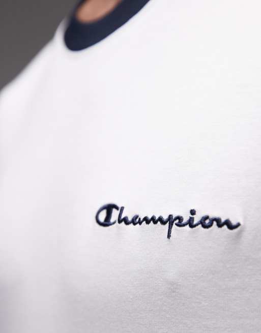 Champion - T-shirt bianca con bordi neri, 5 di 5