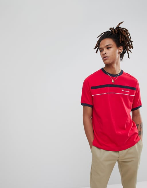 Champion - T-shirt con bordi a contrasto