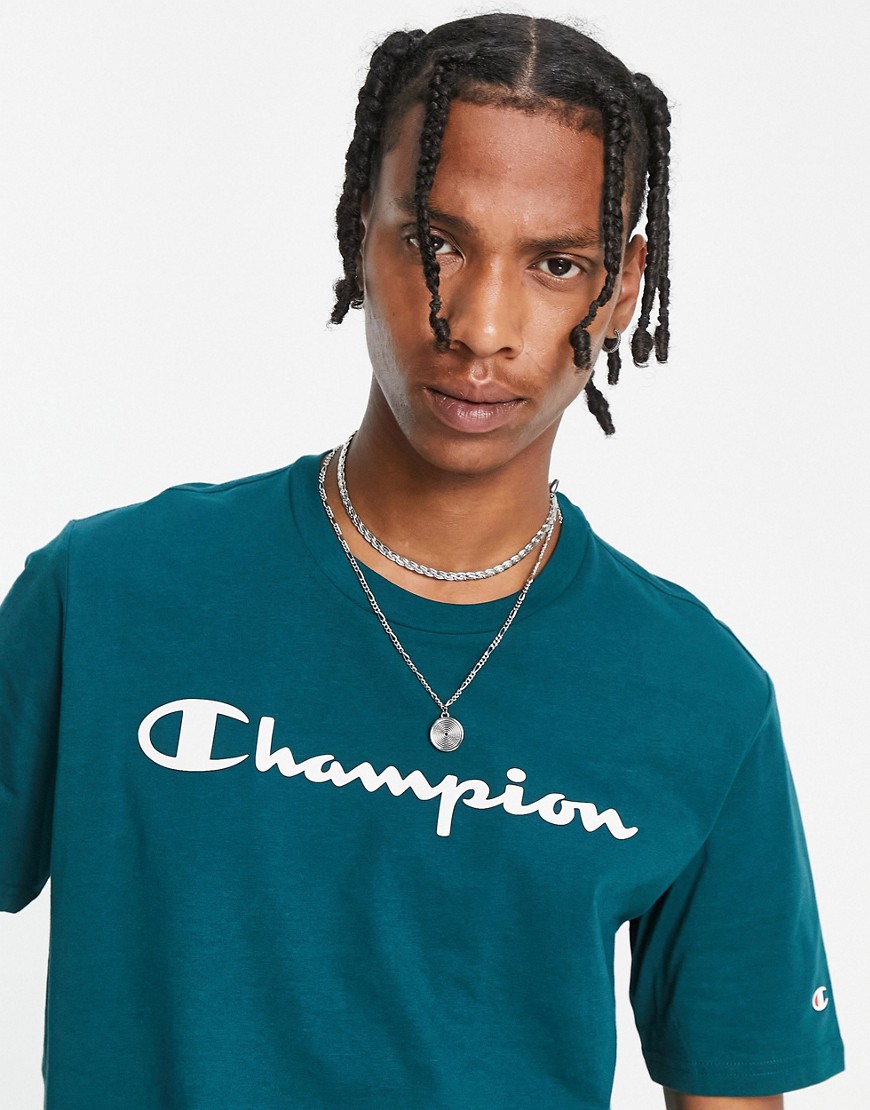 T-shirt con logo grande verde - Champion T-shirt donna  - immagine3