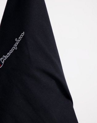 Tops Champion - T-shirt coupe carrée à petit logo - Noir