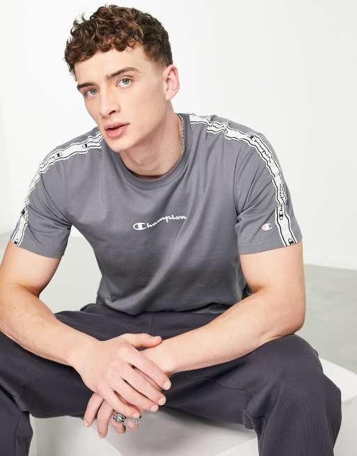 Champion T shirt grigia con fettuccia ASOS