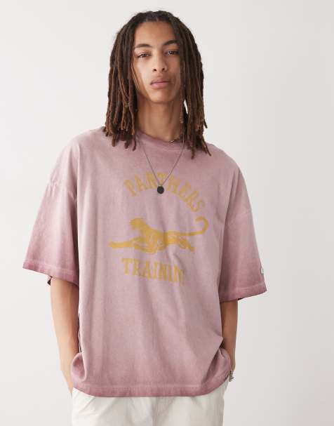 Champion – T-Shirt in Burgunderrot mit Grafik - view 1