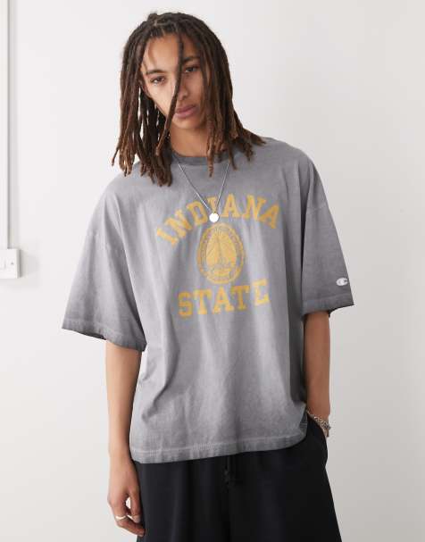 Champion – T-Shirt in Schwarz mit Grafik - view 1