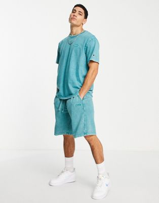 champion t-shirt in washed green