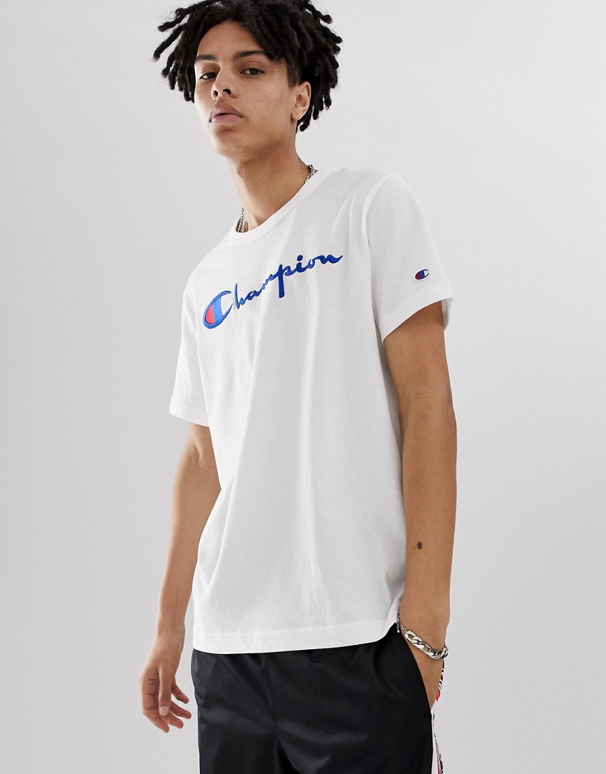 Champion - T-shirt met groot logo in wit