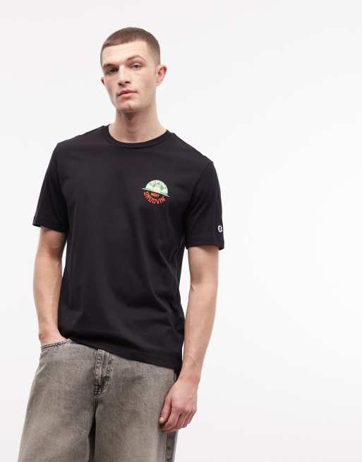 Champion - T-shirt met print op de rug in zwart, 5 van 5