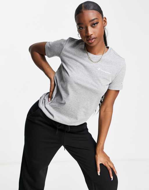 Champion - T-shirt met ronde hals in grijs