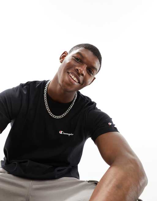 Champion - T-shirt met ronde hals in zwart