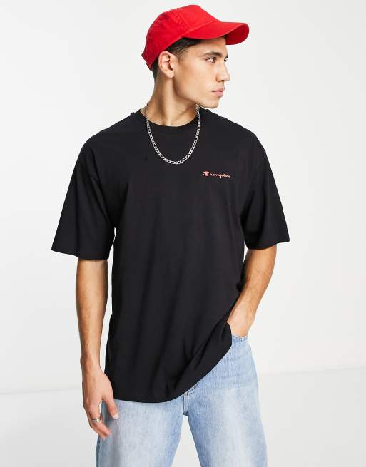 Champion T shirt nera con stampa sul retro ASOS