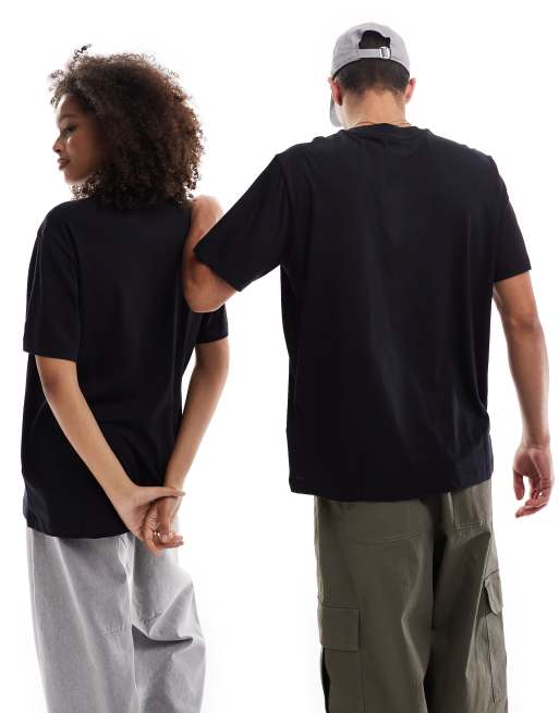Champion - T-shirt unisexe avec logo sur la poitrine à gauche - Noir, 3 de 4