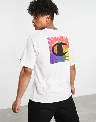 Champion t-shirt with back print in white - ASOS Price Checker