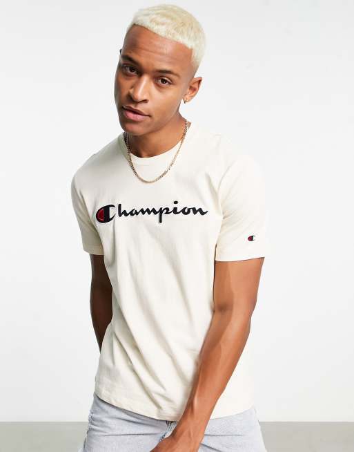 Champion beige cheap t shirt