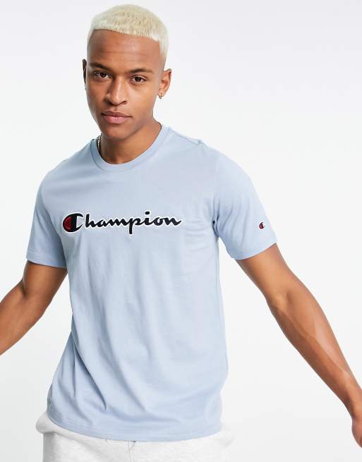 Champion t clearance shirt light blue