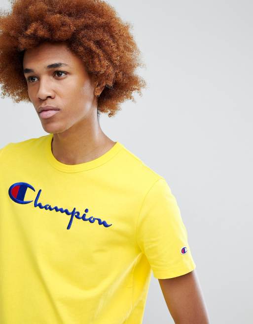 Champion t best sale shirt mens yellow