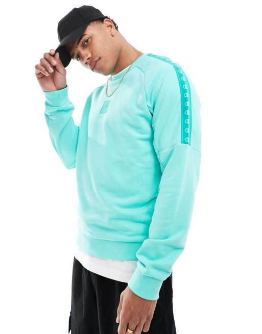 Champion taped sleeve tonal logo sweat in teal