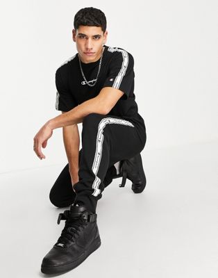 Champion taping joggers in black